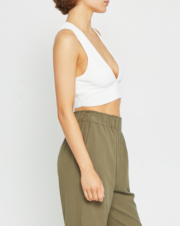 Sculpting Knit Deep V Tank