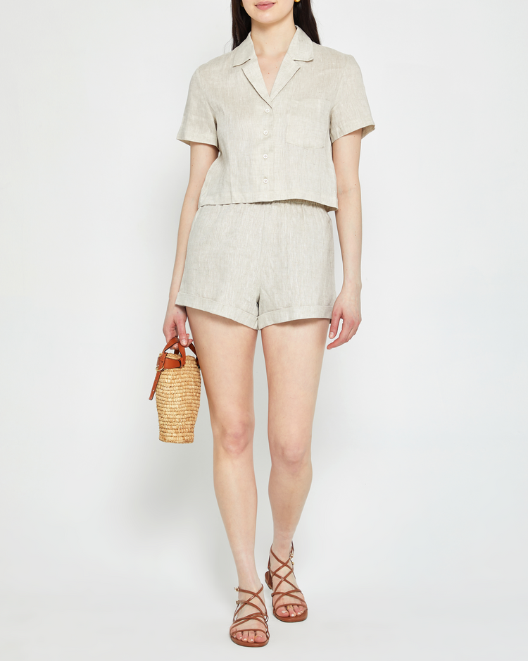 Everyday Cropped Linen Shirt