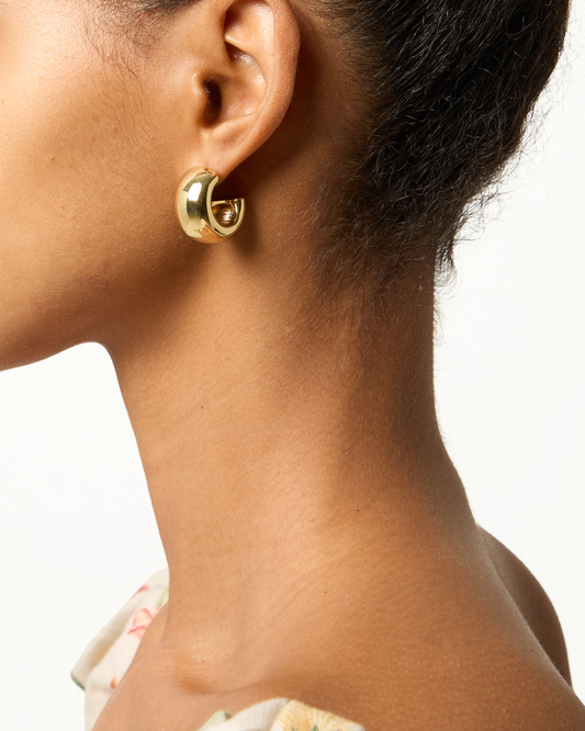 Chunky Gold Hoop Earrings