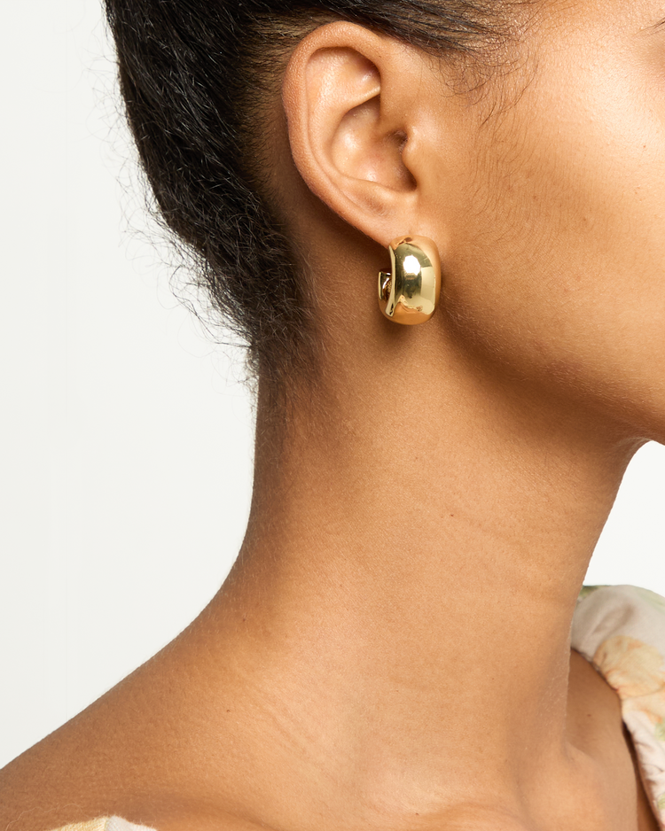 Chunky Gold Hoop Earrings