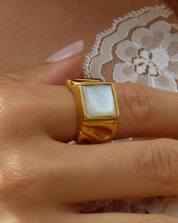 Opal Signet Ring