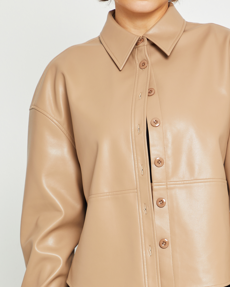 Nour Vegan Leather Shirt