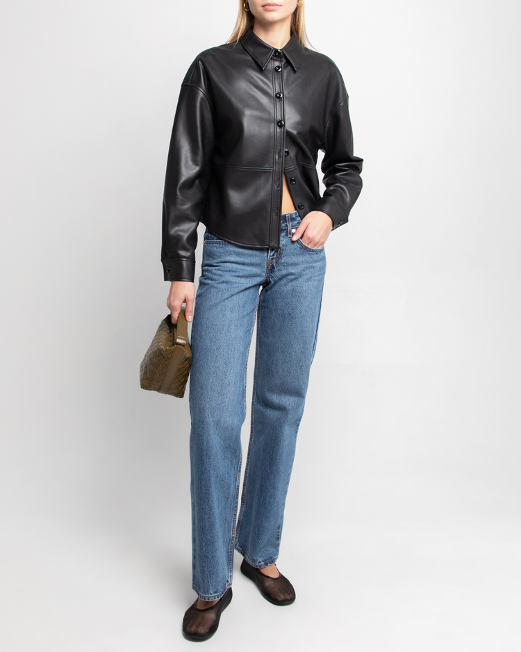 Nour Vegan Leather Shirt