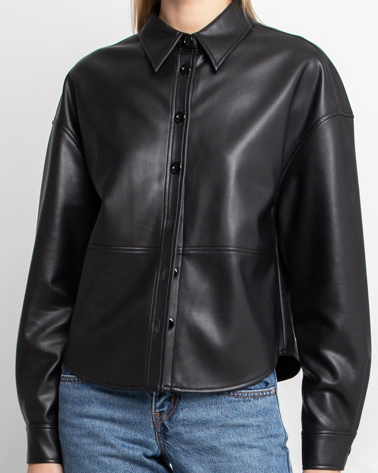 Nour Vegan Leather Shirt