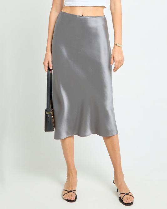 Alaia Silk Midi Skirt