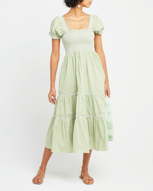 Square Neck Smocked Maxi Dress