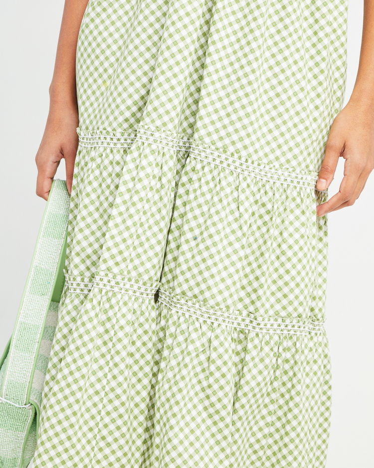 Square Neck Smocked Maxi Dress